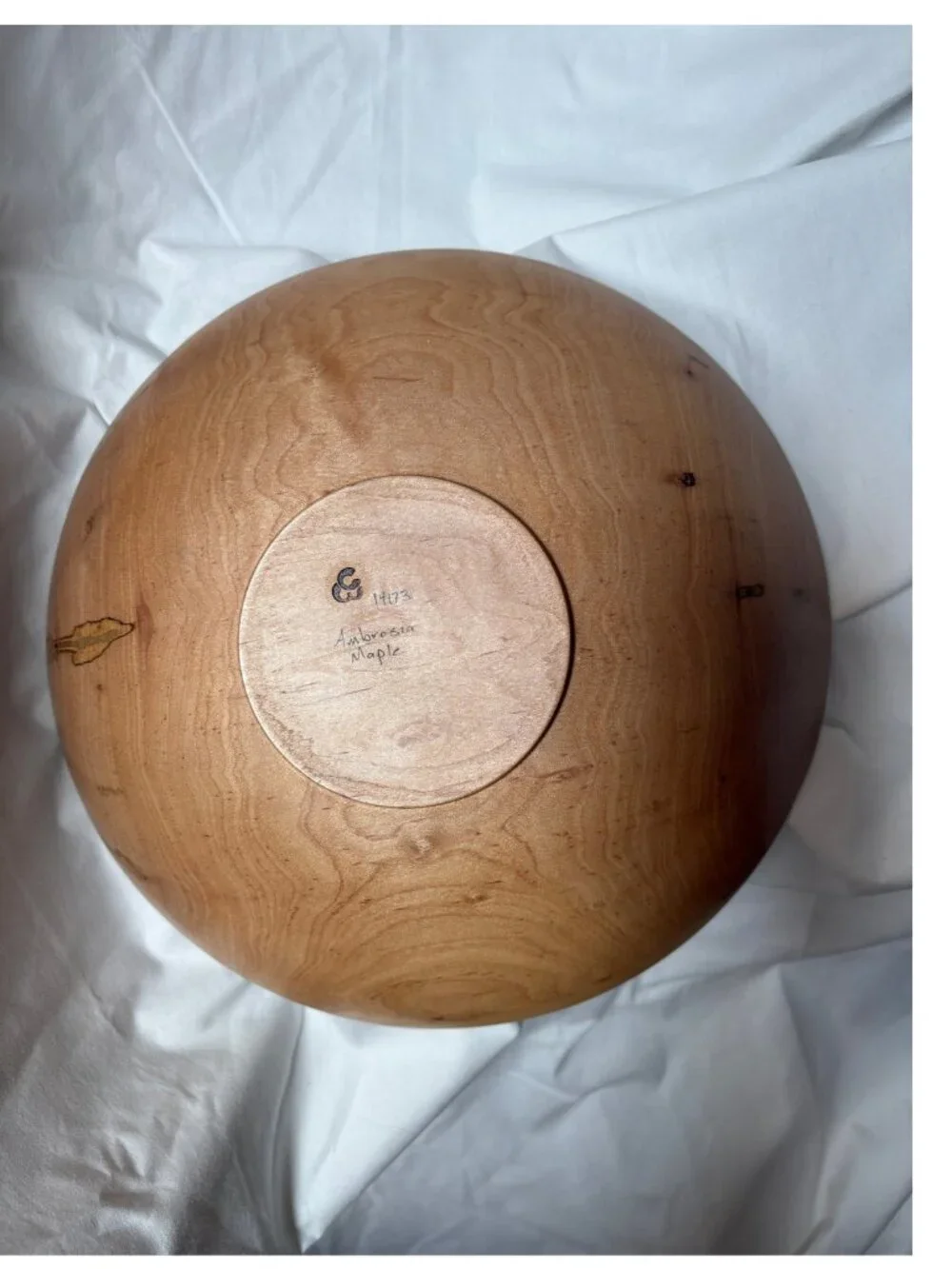 Warren Carpenter Ambrosia Maple Bowl • Hand‑Turned • Signed Artisan Piece